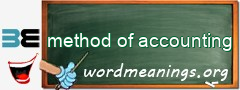 WordMeaning blackboard for method of accounting